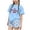 Blue, variant on Auroural Girls Two Piece Outfits Children's Summer Cherry Printing Leisure Round Neck Short Sleeves Top and Shorts Two-Piece Set for Kids