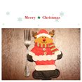 thumbnail image 2 of Kearding Bolsa de cubiertos de bolsillo de Navidad Muñeco de nieve Papá Noel Bolsas de soporte de vajilla encantadoras Accesorios de de Alce, 2 of 6