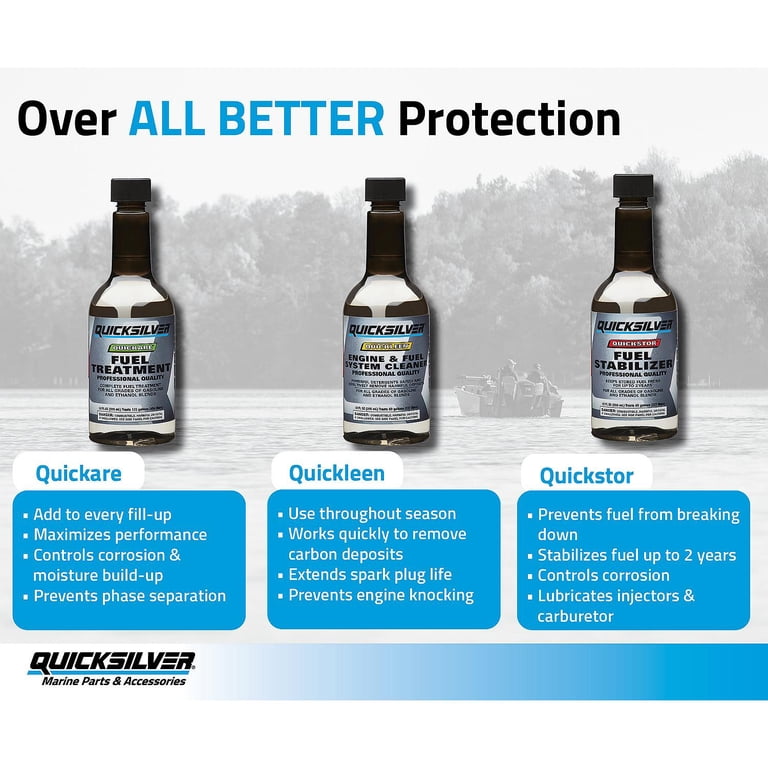 2 pack) Quicksilver 8M0116461 Quickare Fuel Treatment - 12oz