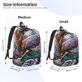 thumbnail image 3 of Naloa Psychedelic Shark Artwork Canvas Backpack for Men Women Rucksack Casual Travel Daypack College Tote Satchel Bookbag for Teens-Small, 3 of 7