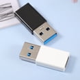 thumbnail image 2 of SHISUYAN 2PCS USB 3.0 Male to Type-C Female Adapter for Phone White Plastic, 2 of 8