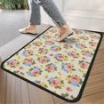 thumbnail image 4 of Pioneer Flower Floral Print Pattern Non Slip Washable Indoor Door Mat, Decorative Entry Rug for Entrance Bedroom Kitchen Bathroom, 30"x17", 4 of 6
