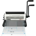 thumbnail image 4 of 21 Hole Comb Binder Rubber Ring/Clip Dual-Use Stapler Punching Binding Machine Binding 400 Sheets For Document Binding Financial Contract File Certificate, 4 of 7