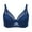 Dark Blue, variant on Padded Bra With Straps Womens Solid Lace Lingerie Bras Underwear Bralette Bras Comfortable Bra Women's Plus Size Wirefree Bra With Support, Style 9532, 40D