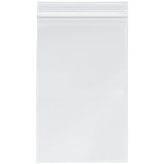Plymor 5" x 8" (Case of 1,000), 4 Mil Heavy Duty Zipper Reclosable Plastic Bags