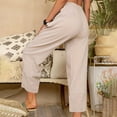 thumbnail image 7 of Womens Casual Solid Color Loose Pockets Elastic Waist Pants Long Trousers Women Casual Pants Suits Womens Casual Pants with Pockets Loose Fit Womens Casual Pants 24w Womens Pants Patterns Womens Work, 7 of 7