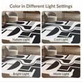 thumbnail image 7 of ODIKA 5'x7' Washable Area Rug Non-Slip, Chair-Friendly Black White Geometric Art Inspired Design Elegant Contrast with Bold Symmetrical for Dining Room, Under Table, Home Office, 7 of 7