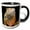 Black/White, variant on 3drose, Green Iguana Lizard - Na02 Dno0290 - David Northcott, 11oz Mug