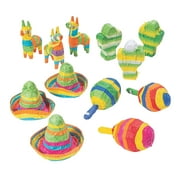 Mini Piñata Decoration Assortment, Party Decor, Cinco de Mayo, 12 Pieces