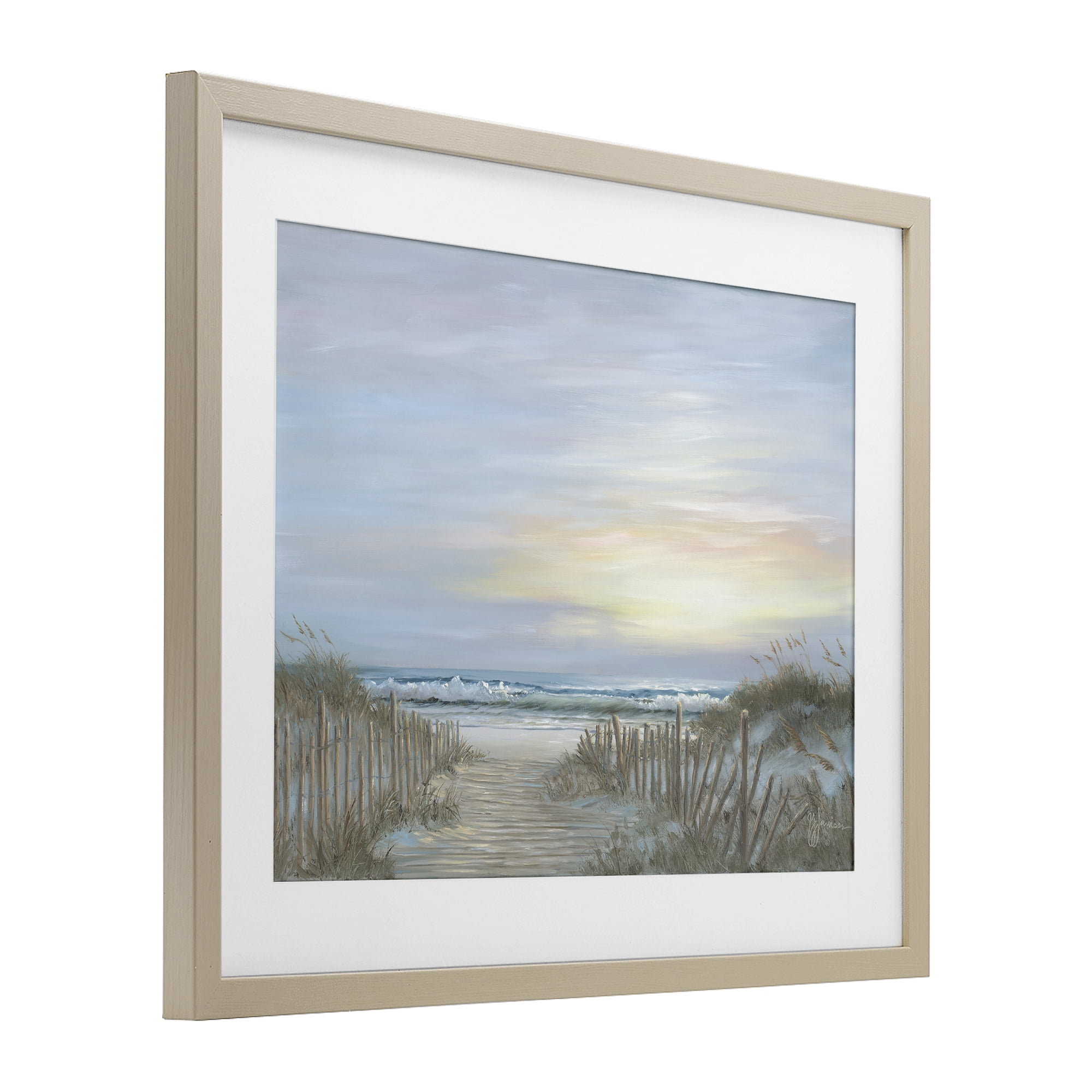 Stupell Industries Serenity Path Sunset Birch Framed Print Under Glass, design by Georgia Janisse