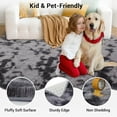 thumbnail image 6 of Fluffy Area Rug- Shag Area Rug for Living Room, Shaggy Large Indoor Thick Living Room Carpet with Non-Slip Backing, Soft Plush Carpet for Bedroom,9x12,Tie-dye Dark Grey, 6 of 10