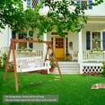 thumbnail image 6 of VINGLI 880 lbs 5 ft Patio Wooden Porch Swing with Cup Holder for Outdoors, White, 6 of 7