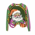 thumbnail image 5 of DHFJKG Christmas Funny Santa Sweatshirt For Women Long Sleeve Crewneck Printed Loose Fit Drop Shoulder Pullover For Festive Xmas Winter Casual Jumper Tops, 5 of 5