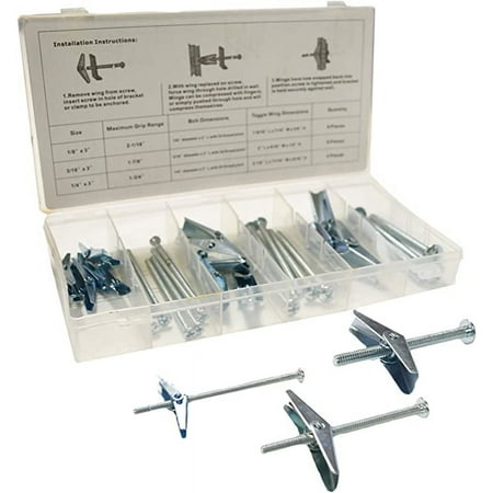 

Assorted Toggle Bolt and Wing Nut (18 Piece Set)
