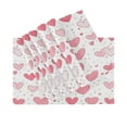 thumbnail image 4 of Qxltty Valentine Day Pink Hearts Pattern Placemats Set of 1 Heat Resistant Non-Slip Place mat for Dining Table Washable Durable Polyester Woven Table Decorations, 4 of 10