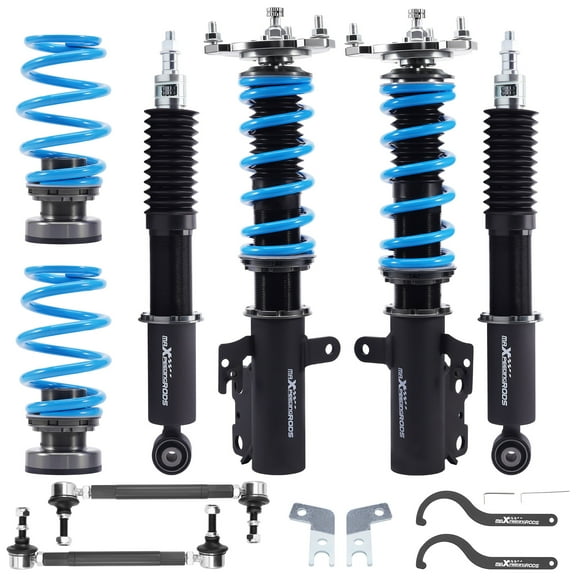 maXpeedingrods Coilover for Toyota Camry SE/XSE 2018-2021, 24 Levels Damper Adjustable Coilovers Suspension Kit Strut, Height Adjustable Shock Absorber, T6 Upgraded Lowering Kits Blue