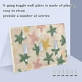 thumbnail image 3 of Yayeee Toggle Light Switch Wall Plate 2-Gang 4.56"x4.48" Decorative Outlet Cover, Pastel Pink Stars, 3 of 7