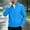 Blue, variant on YODETEY Men’s Stand Collar Lightweight Zip Jacket, Long Sleeve Windproof Softshell Jacket , Size XXS-XL