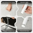 thumbnail image 6 of Adjustable Ottoman Pouf, 4 Height Position & 60 Degree Tilt Angle Adjustment Footrest Ottomans Footrest Foot Stools Pouffe Footstool for Under Desk for Living Room Home(Beige), 6 of 6