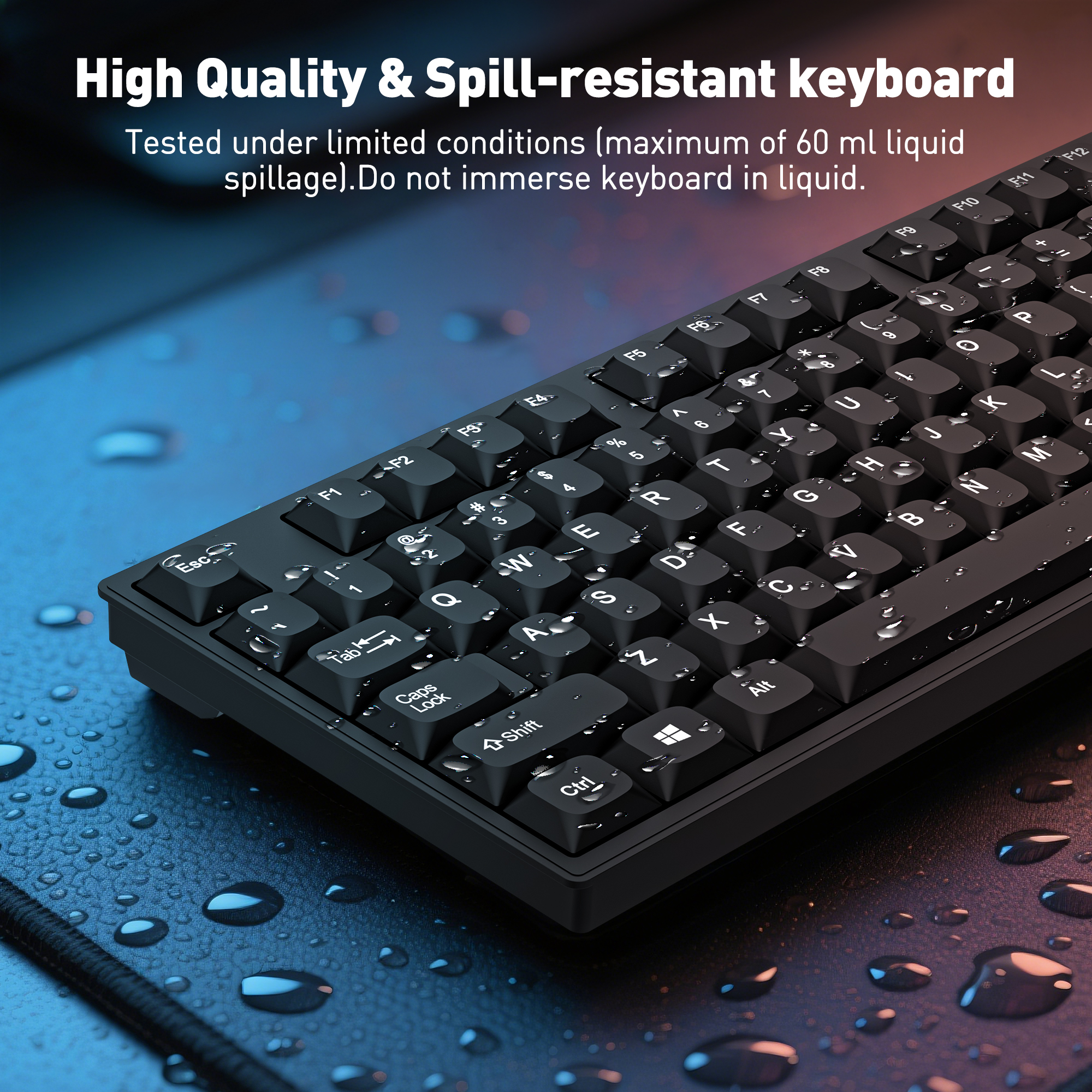 Cshidworld Wired Keyboard and Mouse Combo, Black photo 6