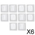 thumbnail image 1 of Ganchos de pared adhesivos Soledad de dos cara reutilizables 6 piezas, 1 of 10