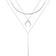 thumbnail image 1 of Collares en capas de oro para mujer, chapados en oro de 14 quilates, perlas de barra de revestimiento múltiple, disco, luna, mariposa, medallón, gargantilla ajustable en capas delicadas, 1 of 2