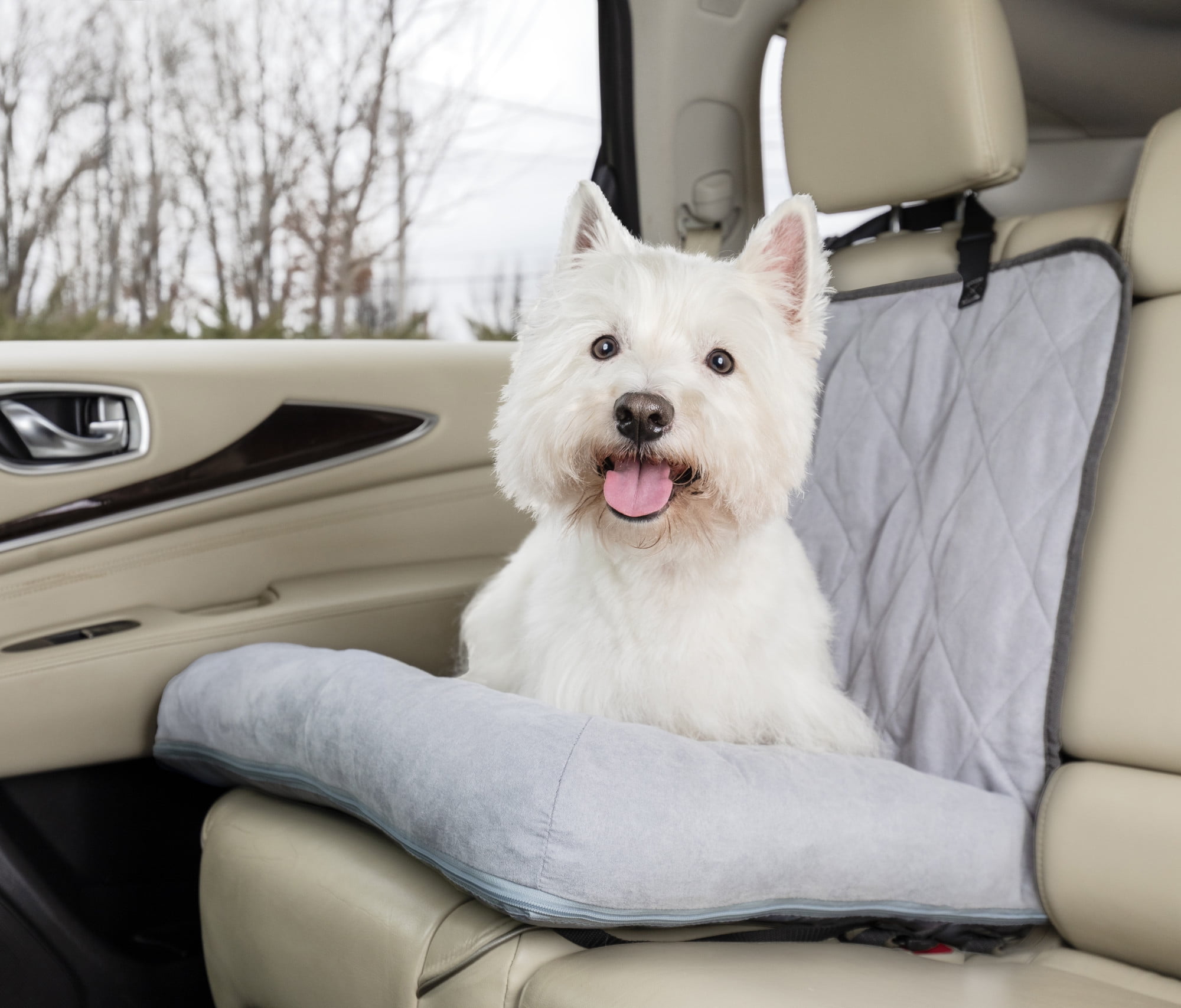 PetSafe Happy Ride Car Bed for Dogs up to 30lbs, Pet Bed and Seat Cover