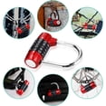 thumbnail image 4 of Candado para casillero de gimnasio, candado de aleación resistente de 5 letras, candado de seguridad resistente con contraseña, fácil de configurar su propio combo reiniciable sin llave, rojo, 4 of 4