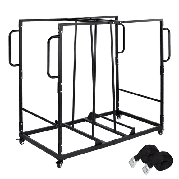 Folding Table Cart, Heavy Duty Table Dolly Swivel Wheels, Drywall Dolly Cart w/ 500 LBS & 32-40 Table Capacity for Party Events, Hotel, Factory, Warehouse