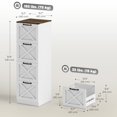 thumbnail image 2 of Farmhouse File Cabinet - White 4-Drawer Storage Cabinet with Printer Stand, 15.7" x 51.6" for Home Office & Living Room Organization, 2 of 7