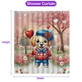 thumbnail image 5 of Happy Valentine’s Day Adorable Labrador Retriever Puppy Holding Heart Balloon Shower Curtain Lab Dog Lover Gifts Waterproof Bathroom Bathtub Curtain - 00030, 5 of 5