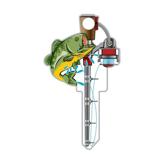 Lucky Line Fishing Pole Design Decorative House Key, SC1  B117S Pack of 5