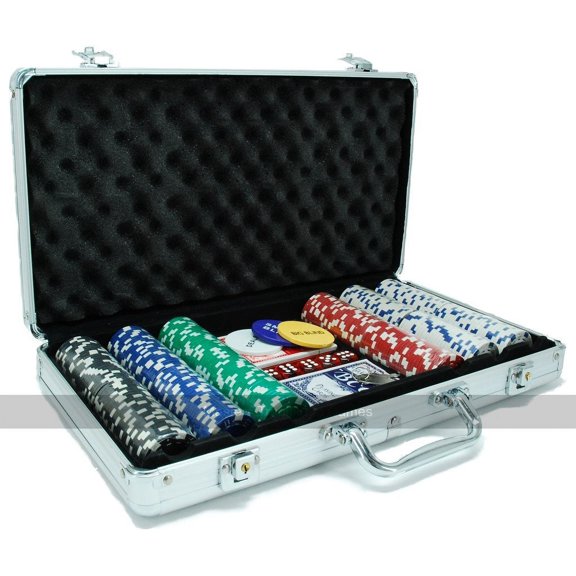 Texas Hold'em Deluxe Poker Chip Set - 300 Chips