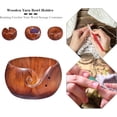 thumbnail image 5 of Wooden Yarn Bowl, Handcrafted Eco Friendly Wool Knitting Bowl with Carved Holes, DIY Available 15cm Yarn Storage Bowl for Knitwear, Sweater, Scarf (Coffee), 5 of 5
