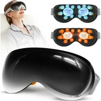 Eye Massager with Heat and Cooling for Migraines – 14 Massage Nodes for Eye Strain Relief, Rechargeable Bluetooth Music, Improve Sleep, Birthday & Holiday Gifts for Women and Men