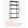 thumbnail image 3 of 5 Tier Heavy Duty Storage Shelves for Garage, Adjustable 2000 lbs Capacity Metal Shelving Unit, Space-Saving Organizer Rack, 3 of 11