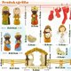 thumbnail image 5 of Christmas Decorations Clearance!! Nativity Advent Calendar 2024 Of Christmas Nativity Scene Set, Nativity Advent Calendar 3D Sculptures 2024, Christmas Advent Calendar Christmas Party（24pcs）, 5 of 8