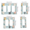 thumbnail image 2 of Yayeee Rocker Switch Wall Plate 2-Gang 4.7"x4.6" Home Decorative Outlet Cover, Green Cute Rabbits, 2 of 6