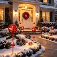 thumbnail image 2 of Outdoor Christmas Ball Pathway Stake Light 27x58in,Red Waterproof Holiday Ornament for Garden Yard Lawn Decor, 2 of 8