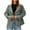 Gray, variant on Womens Cropped Trench Coat Oversized Double Breasted Lapel Stand Collar Long Sleeve Short Jacket Fashion Outerwear, Khaki