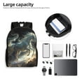thumbnail image 6 of Cauagu Space White Horse Print Backpacks,Travel Daypack Casual Laptop Backpack Bookbag Fits 15 Inch Computer for Men Women, 6 of 8