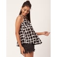 thumbnail image 2 of Moomaya Printed Cinched Waist Viscose Top, Sleeveless Tunic Top, 2 of 8