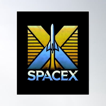 Spacex Logo Poster Wall Art, Modern Wall Decor, 8x12 UNFRAMED