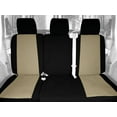 thumbnail image 2 of CalTrend Rear 60/40 Split Back & Solid Cushion Faux Leather Seat Covers for 2017-2021 Honda Civic - HD223-05LB Sandstone Insert with Black Trim, 2 of 3