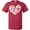 Red, variant on All You Need is Love White Heart Shape T-Shirt
