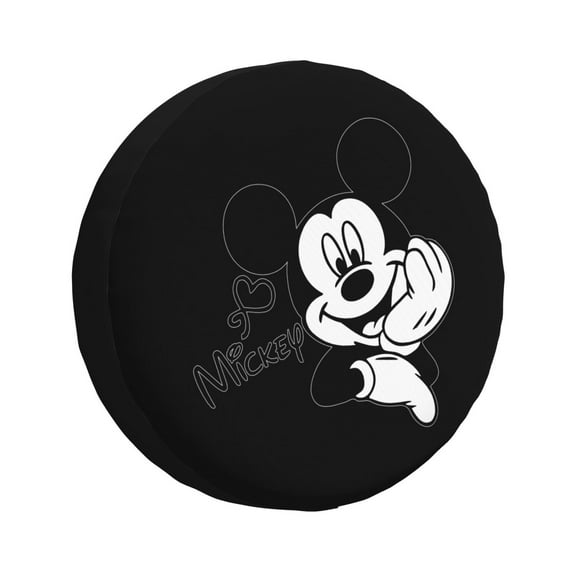 Mickey Universal Tire Cover for Diameter 24-27 inch,Waterproof Resistant Tire Cover UV Sun Protectors for Motorhome Boat Trailer Camper Van SUV