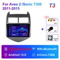 thumbnail image 3 of JMCQ Android 12 para Chevrolet Aveo 2 Sonic T300 2011 - 2015 Reproductor multimedia para automóvil CarPlay GPS 2 Din Navegación Estéreo Unidad principal, 3 of 5