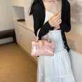 thumbnail image 2 of Bolso Hobo Elegante Tipo Cartera Lazo PU para Mujer Color Sólido Viajes Al Aire Libre, 2 of 9