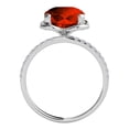 thumbnail image 4 of 2.30 Ct. Ttw Diamond And Cushion Cut Garnet Ring In 10K White Gold, 4 of 7