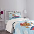 thumbnail image 3 of Ambesonne Reveal Party Quilted Bedspread Set 2 Pcs, Sailor Bear and Bird, Twin Size, Multicolor, 3 of 5